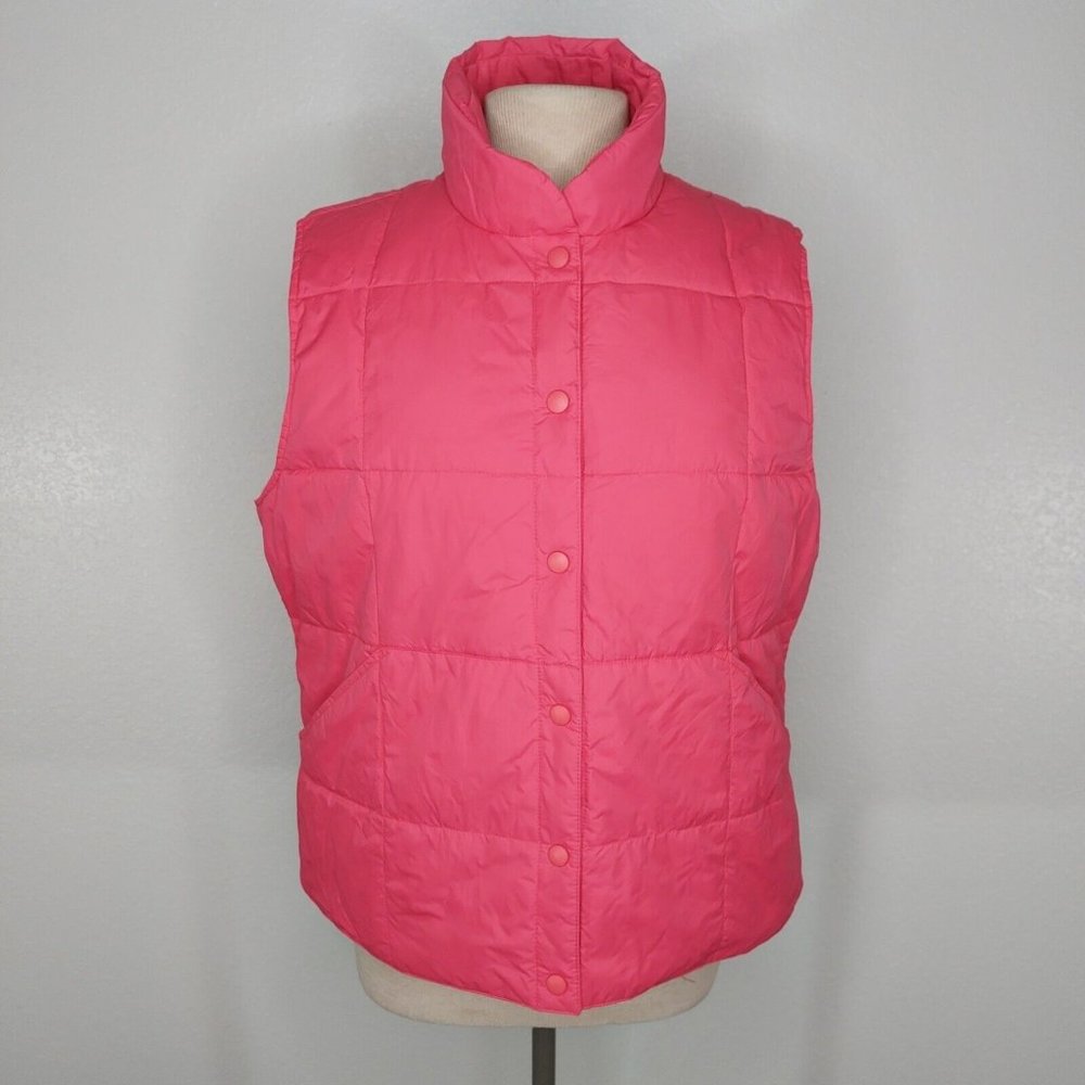 Lands' End Pink Puffer Vest